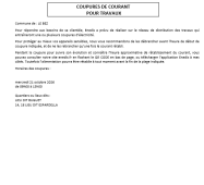 Coupure électricité