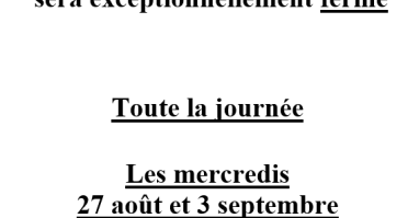Fermeture du secrétariat de mairie