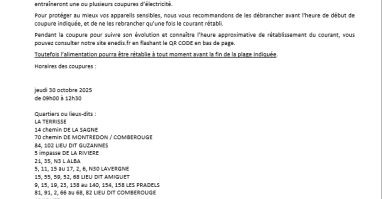 Coupure électricité