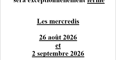 Fermeture du secrétariat de mairie
